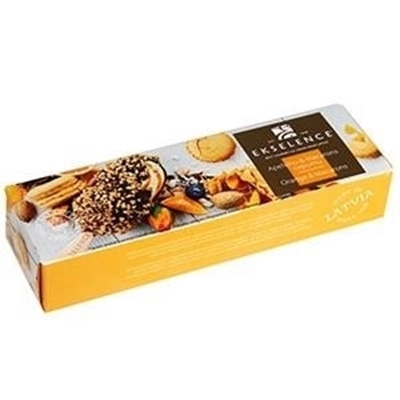 Picture of Ekselence Cake lavored ice cream with orange sauce and milk choc, couverture with almonds 100ml