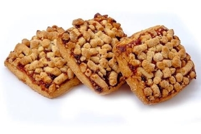 Picture of ADUGS - Cookies „Venskoje” 1kg (in box 3.5kg) (Square butter cookies with cranberry jam layer and strewn with biscuit crumbs, the structural crumbly)