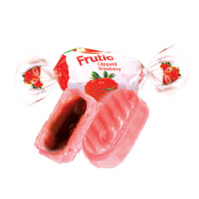 Picture of BUCURIA - Caramels "Strawberry/Zemeņu/Kapsuna" 190g (box*24)