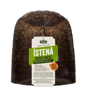 Picture of LATVIJAS MAIZNIEKS - Real rye bread 730g  Istena(box*11)