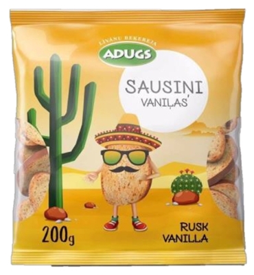 Picture of ADUGS - Rusks with wanilla 200g (box*20)