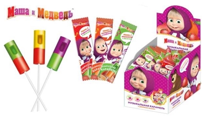 Picture of MASHA&BEAR caramel-whistle with different fruit flavors 10 g 1x48