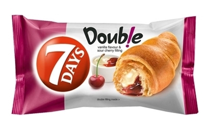 Picture of CROISSANT 7 DAYS DOUBLE VANILLA-CHERRY 60g (in box 20)