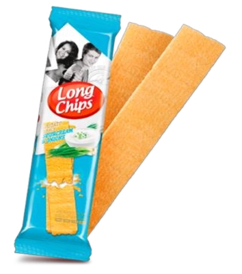 Picture of Long Chips - Potato Snack with Sour Cream & Onion, 75g (in box 20)