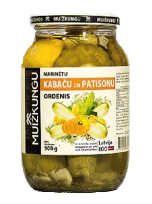 Picture of KOK - Muizkungu pickled courgettes and pattypans, 900g (in box 8)
