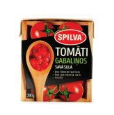Picture of SPILVA - Chopped tomatoes in own juice, 390g (Box*12)