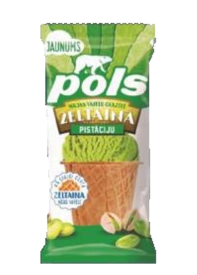 Picture of RPK - "Pols" pistachio ice cream in sugar waffle cup, 120ml (box*40)