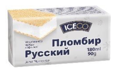 Picture of ICECO - Ice-cream with vanilla flavour "Russkij Plombir",90g (box*30)