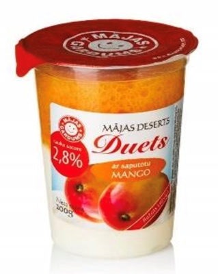 Picture of Majas Gardums - Dessert "Duet" with whipped mango, 200g (box*9)