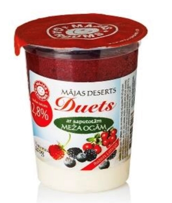 Picture of Majas Gardums - Dessert "Duet" with whipped forest berries, 200g (box*9)