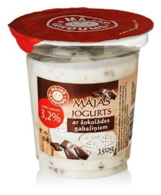 Picture of Majas Gardums - 3.2% fat yogurt with chocolate pieces, 250g (box*9)
