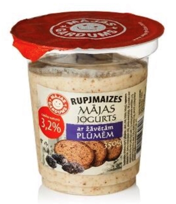 Picture of Majas Gardums - 3.2% fat yogurt with rye bread and prunes, 250g (box*9)