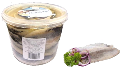 Picture of IRBE - Slightly salted Herring fillets "Matje Classic" in oil, 1kg (pail) £/kg