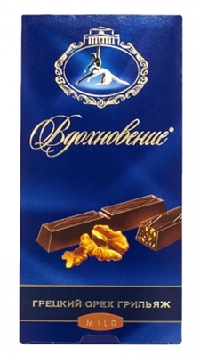 Picture of UNIKONF - Chocolate Vdohnovenie with walnuts 75% cocoa, 100g (box*17)