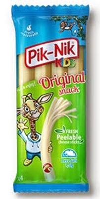 Picture of ZEMAITIJOS PIENAS - Fresh Pik-Nik KIDS ORIGINAL peelable cheese , 40%, 80g (box*14)