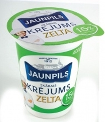 Picture of Jaunpils pienotava - Sour cream 15%, 400g (box*12)