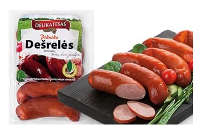 Picture of BM - Hot smoked barbecue sausages "Pikniko desreles", ±500g £/kg