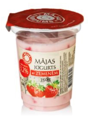Picture of Majas Gardums - 3.2% fat yogurt with stawberriess, 250g (box*9)