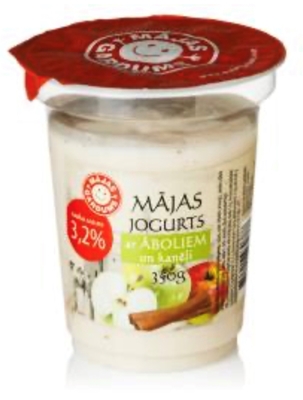 Picture of Majas Gardums - 3.2% fat yogurt with apples and cinnamon, 250g (box*9)