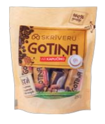 Picture of SKRIVERU SALDUMI - Milk candies "Skrīveru Gotiņa" with cappuccino 250g (box*10)