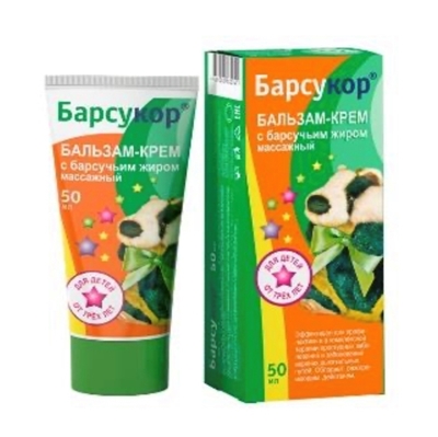 Picture of Barsukor - Massage balsam-cream for children  with badger fat, 50ml (box*6)