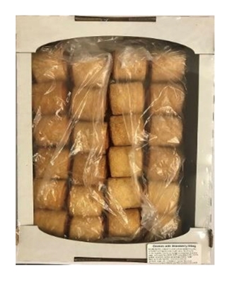Picture of RAVSENTE - Mini rolls with strawberry filling 500g