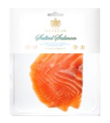 Picture of ROYAL NORDIC - Salmon fillet slices, lightly salted without skin 100g (box*10)