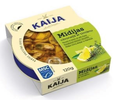 Picture of KAIJA - Mussels with lemon oil and timian 120g EO (box*10)