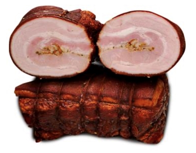 Picture of DESU FABRIKA - Hot Smoked Pork Rullet "Ķiploku", ~1kg £/kg
