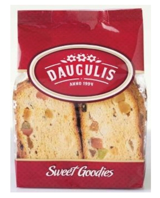 Picture of SIA DAUGULIS - Rusks EXTRA with raisins and pineapple pieces 290g (box*12)