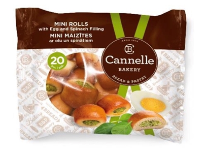 Picture of CANNELLE BAKERY SIA - Mini Rolls with egg and spinach filling 240g (box*12)