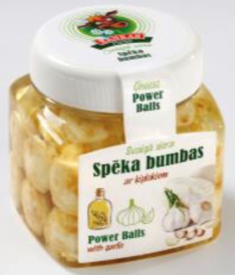 Picture of RANKAS PIENS - Fresh Cheese Balls "Speka Bumbas" With Garlic 240g