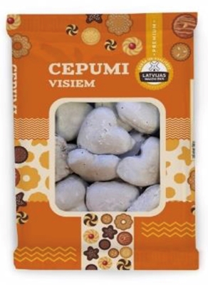 Picture of LATVIJAS MAIZNIEKS - Cookies SIRSNINAS with white glaze 200g (box*10)