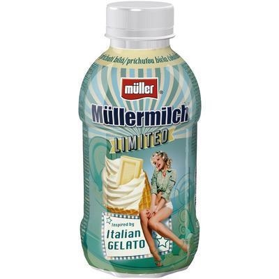 Picture of MILK DRINK MÜLLERMILK LIMITED WHITE CHOCOLATE 400g / 377ml MULLER (box*12)