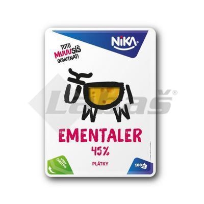 Picture of CHEESE EMENTALER SLICES 45% 100g NIKA