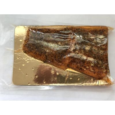 Picture of ATLANTIC SMOKED SALMON WITH BLACK SPICES approx. 150g / WEIGHT / FISH BROKERS