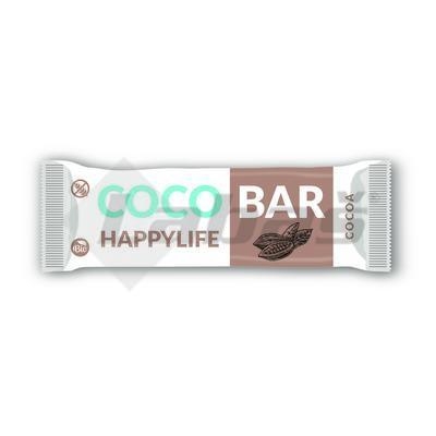 Picture of ORGANIC COCONUT BAR WITH COCOA 40g HAPPYLIFE COCO BAR GLUTEN-FREE