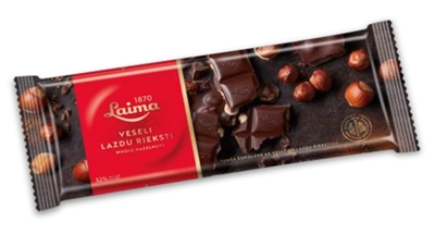 Picture of LAIMA - Dark choc.w.whole roasted hazel. 200g*(box*9)