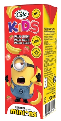 Picture of CIDO - Banana , strawberry drink KIDS 0.2l (in box 18)