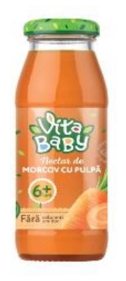 Picture of VITA BABY - Carrot juice with pulp 50 % Fruit Part GLASS 0.18L (box*10)