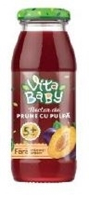 Picture of VITA BABY - Plum juice with pulp 60 % Fruit Part GLASS 0.18L (box*10)