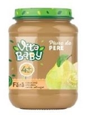 Picture of VITA BABY - Natural pear puree 100 % Sugar Free GLASS 0.19L (box*8)