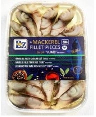 Picture of BZ 97 - Pieces of mackerel fillets in oil "Jums" 200g (box*8)