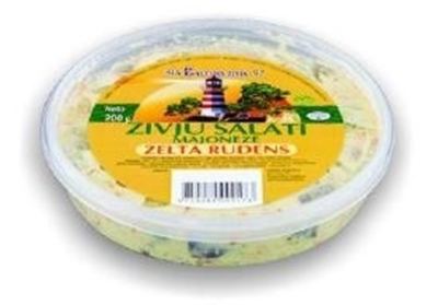 Picture of BZ 97 - Fish salad with cucumbers in mayonnaise "Zelta rudens" 200g (box*8)