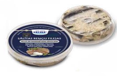Picture of IRBE - Baltic Hering fillets in oil with picled onions 150g (box*10)