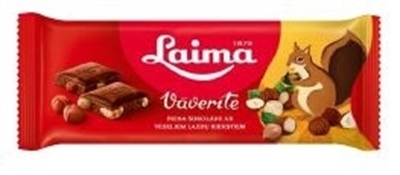 Picture of LAIMA - VAVERITE with hazelnuts milk chocolate 90g (in box 11)